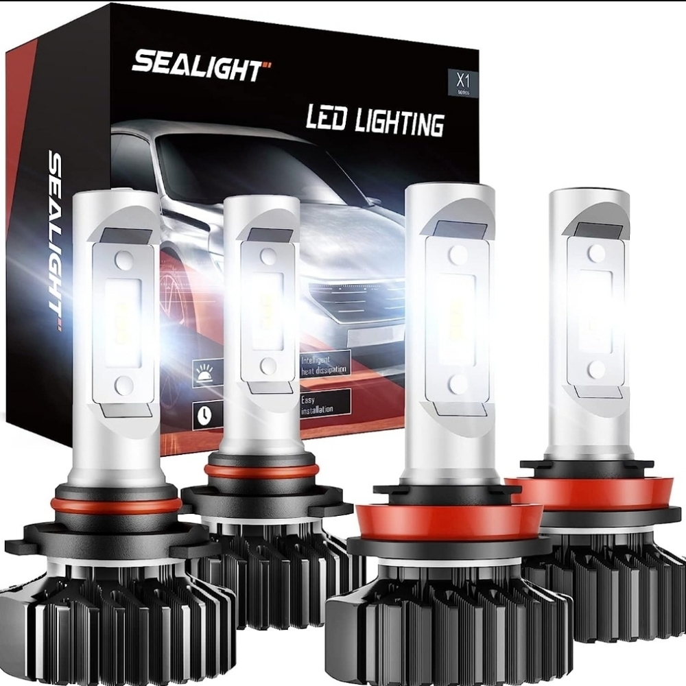 LED LIGHTS HIGH BEAM 4 PACK COOL WHITE